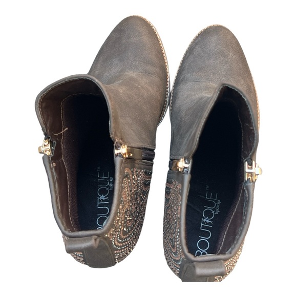 Rhinestone Western Style Ankle Booties by Boutique By Corkeys - Picture 7 of 11